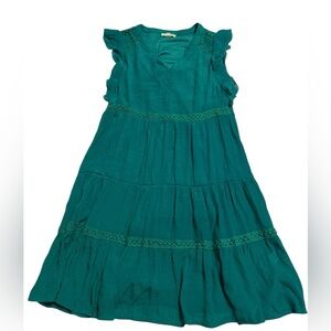 Indigo Rose Green Mini Dress | Size: Large